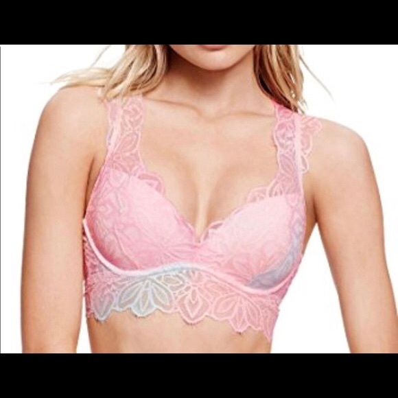 PINK Victoria's Secret Other - PINK VICTORIA’S Secret Rainbow Push-up Bralette L